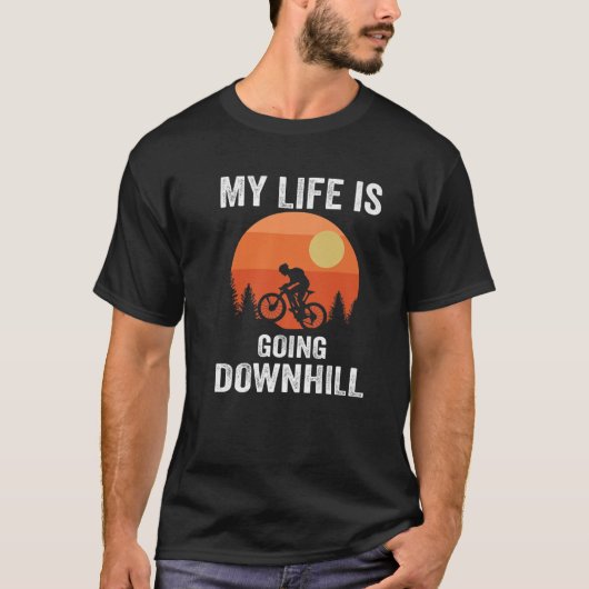 Mijn leven gaat over de fiets van de bergbeklimmin t-shirt (Voorkant)