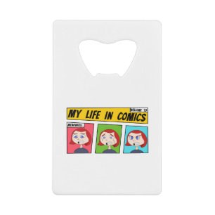 Mijn leven in strips creditkaart flessenopener