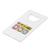 Mijn leven in strips creditkaart flessenopener (Achterkant Gekanteld)