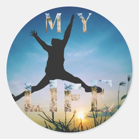 Mijn Leven – Inspirerende Natuur Design Sticker (Voorkant)