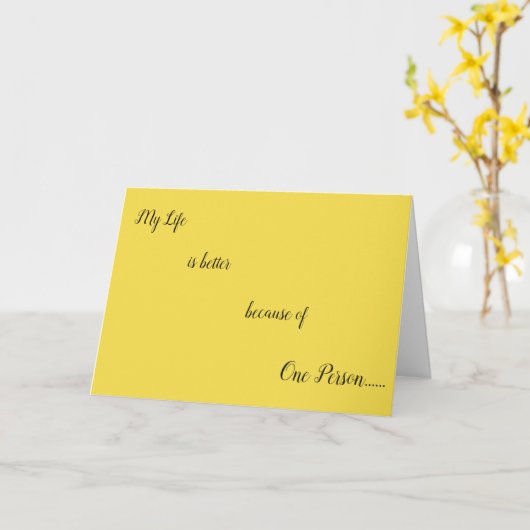 MIJN LEVEN IS **BEER** MET ***JOU ERIN*** KAART (Gele Bloem)