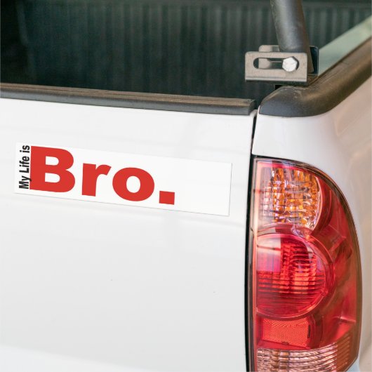 Mijn leven is bro (BUMPERSTICKER) Bumpersticker (Op Truck)