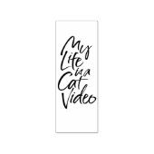 Mijn leven is een Cat Video Slinky Lettering Rubberstempel (Afrduk)
