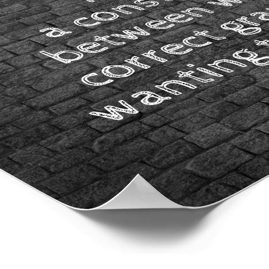 Mijn leven is een constante slaggrap. poster (Hoek)