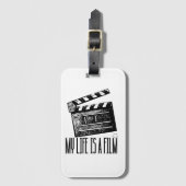 Mijn leven is een film bagagelabel (Voorkant (verticaal))