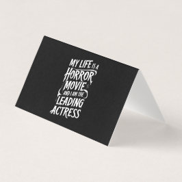 Mijn leven is een horrorfilm - Grappige Halloween Kaart