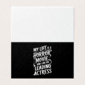 Mijn leven is een horrorfilm - Grappige Halloween Kaart (Buitenkant ongevouwen)