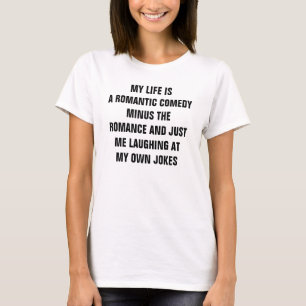 Mijn leven is een romantisch komedisch T-shirt