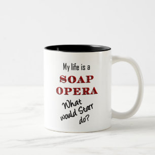 Mijn leven is een Soap Opera Starr Tweekleurige Koffiemok