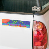 Mijn leven is een strand! Bumpersticker (Op Truck)