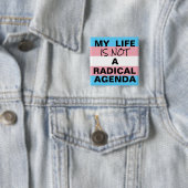 Mijn leven is geen radicale agenda vierkante button 5,1 cm (In situ)