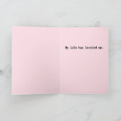 Mijn leven is gestabiliseerd - Grappige Gamer Geek Feestdagen Kaart (Binnen)