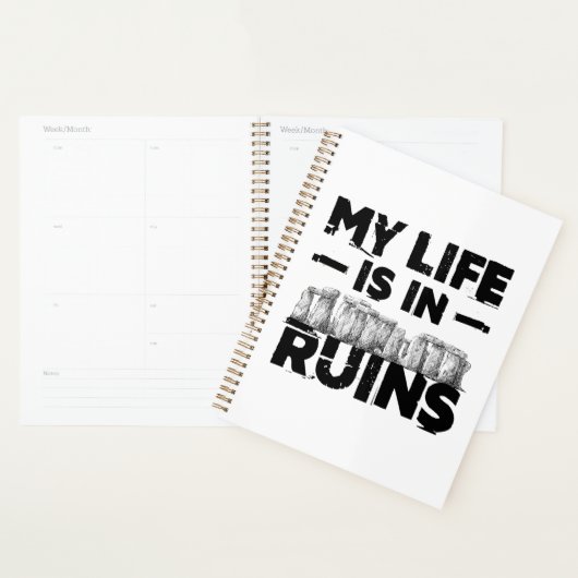 Mijn leven is in ruïnes grappige archeologie planner (Display)