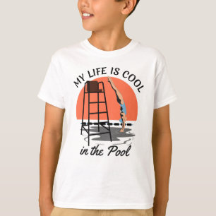 Mijn leven is kool in de pool - Perfect zwemontwer T-shirt