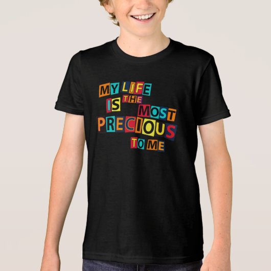 Mijn Leven Is Kostbaar Voor Mij Tri-Blend Shirt (Voorkant)
