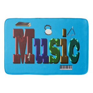 Mijn leven is muziek, memory foam badmat