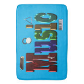 Mijn leven is muziek, memory foam badmat (Voorkant Verticaal)