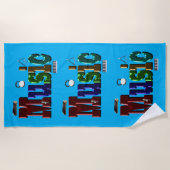 Mijn leven is muziek, strandlaken (Voorkant)