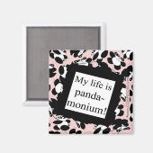 Mijn leven is panda-monium magneet (Voorkant / Achterkant)