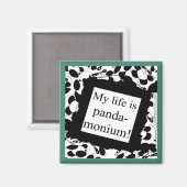 Mijn leven is panda-monium magneet (Voorkant / Achterkant)
