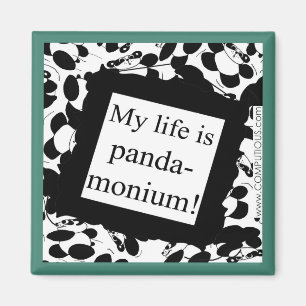 Mijn leven is panda-monium magneet