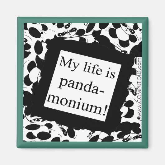 Mijn leven is panda-monium magneet (Voorkant)