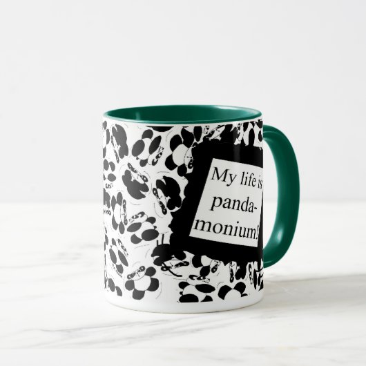 Mijn leven is panda-monium mok (Voorkant rechts)