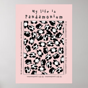 Mijn leven is panda-monium poster