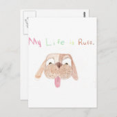 Mijn leven is Ruff. Briefkaart (Voorkant / Achterkant)