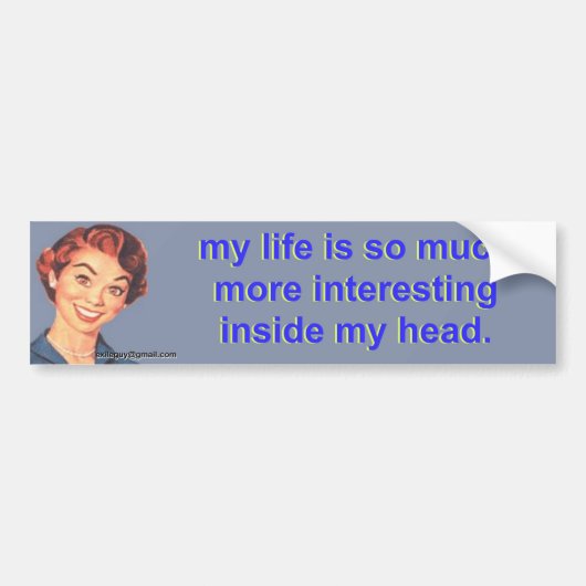 Mijn leven is zo veel interessanter... bumpersticker (Voorkant)
