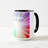 "MIJN LEVEN LICHT OP" KOFFIE OF TEA MOK. MOK (Voorkant rechts)