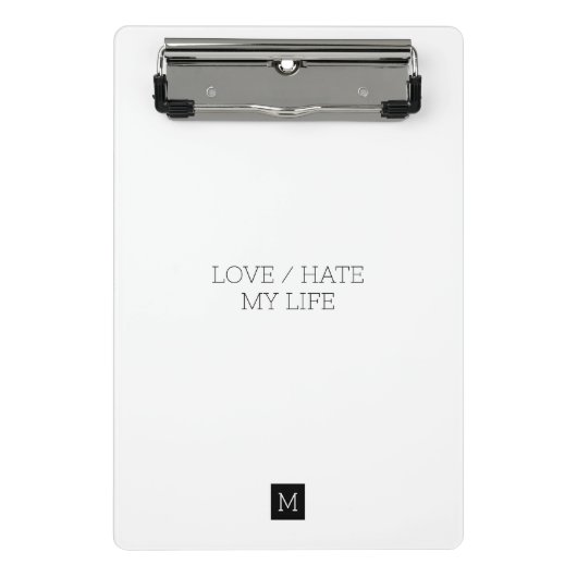Mijn Leven Lief/Haat Mini Klembord (Voorkant)