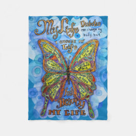 Mijn leven, mijn keuze" Diabetes - Aangepaste verp Fleece Deken
