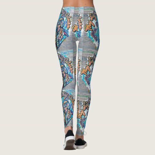Mijn leven, mijn keuze. Prinses-achtige vrouw & Fr Leggings (Achterkant)