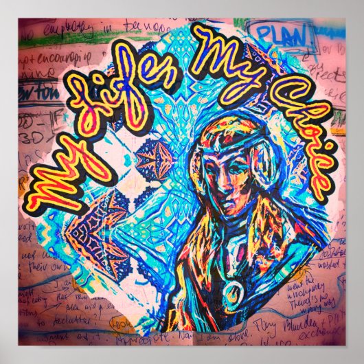 Mijn leven, mijn keuze. Prinses-achtige vrouw & Fr Poster (Voorkant)