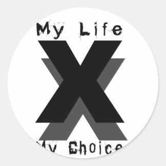 mijn leven mijn keuze ronde sticker