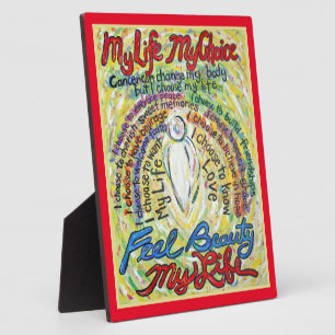 Mijn leven, mijn keuze White Angel Schilderend Pla Fotoplaat