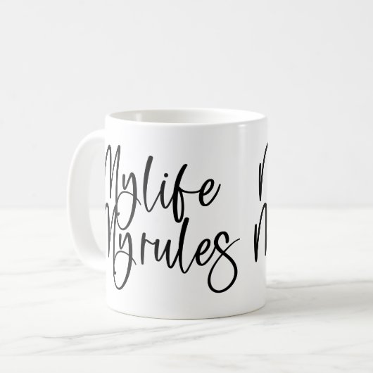 Mijn leven Mijn regels Koffiemok (Voorkant links)