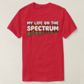 Mijn leven op het spectrum v2 t-shirt (Design voorkant)