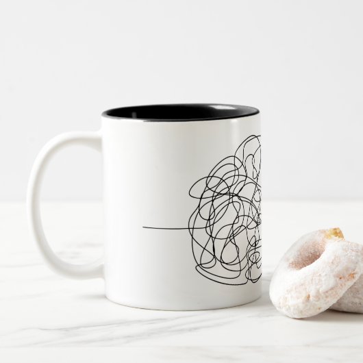 Mijn Leven Tweekleurige Koffiemok (Met donut)