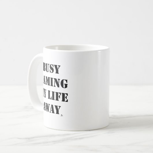 Mijn Leven Verloren Aan Gamen Gamer Motto Koffiemok (Voorkant links)