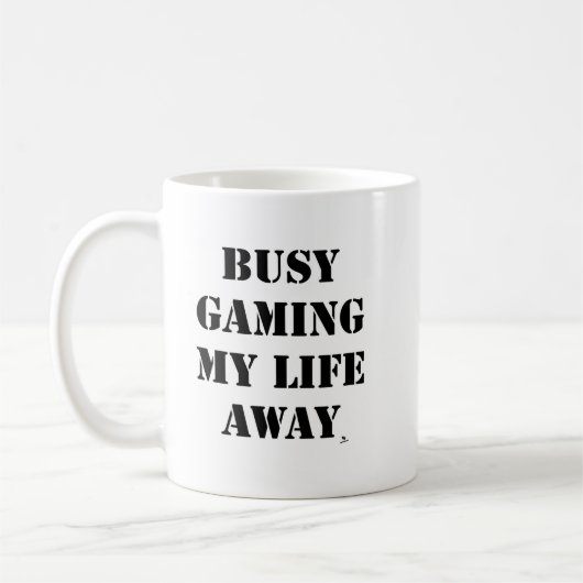 Mijn Leven Verloren Aan Gamen Gamer Motto Koffiemok (Links)