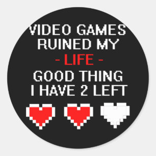 Mijn leven verpest, stijl 2 ronde sticker