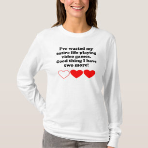 Mijn leven verspild met videospelletjes t-shirt