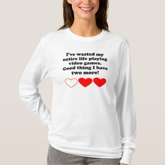 Mijn leven verspild met videospelletjes t-shirt
