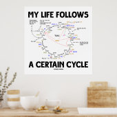 Mijn leven volgt een bepaalde cyclus (krebs cyclus poster (Keuken)