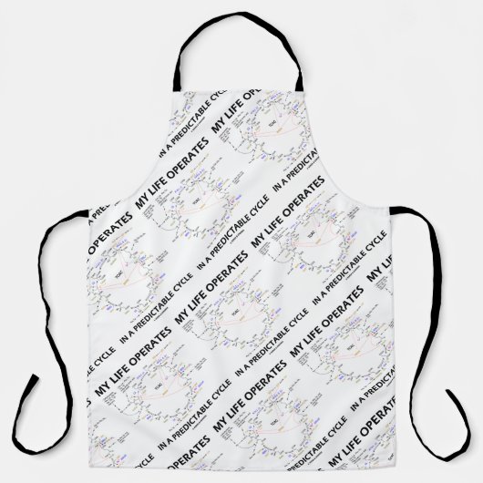 Mijn leven werkt in een voorspelbare cyclus. schort (Voorkant)