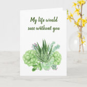 Mijn leven zou niks zijn zonder jou Valentijnsdag Kaart (Gele Bloem)