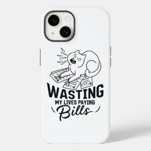 Mijn levens verspillen Grappig kattenontwerp Case-Mate iPhone 14 Hoesje