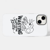 Mijn levens verspillen Grappig kattenontwerp Case-Mate iPhone Case (Achterkant (horizontaal))